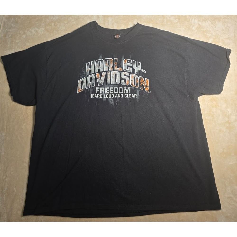Harley Davidson Wrecking Crew Freedom T-Shirt Black Mens 2XL Biker 1065